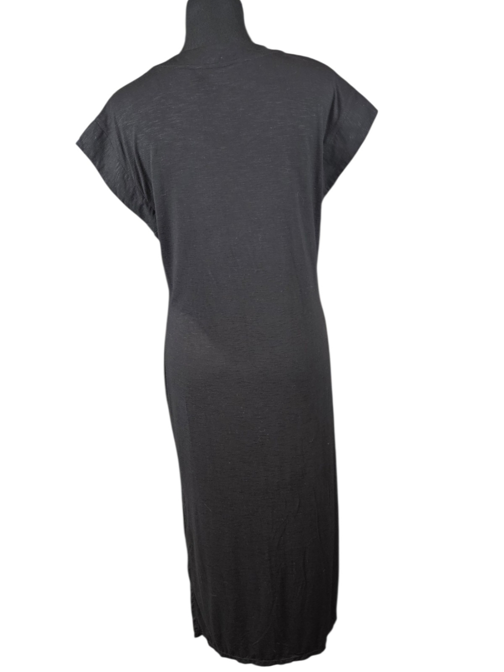 White House Black Market Slub Knit Midi Dress Small Stretch Minimalist Goth - Picture 4 of 7